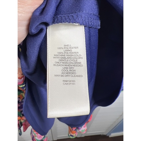 Eliza J Floral Flutter Sleeve V-Neck Ruffle Chiffon Dress Women's Size 6 - Picture 6 of 9